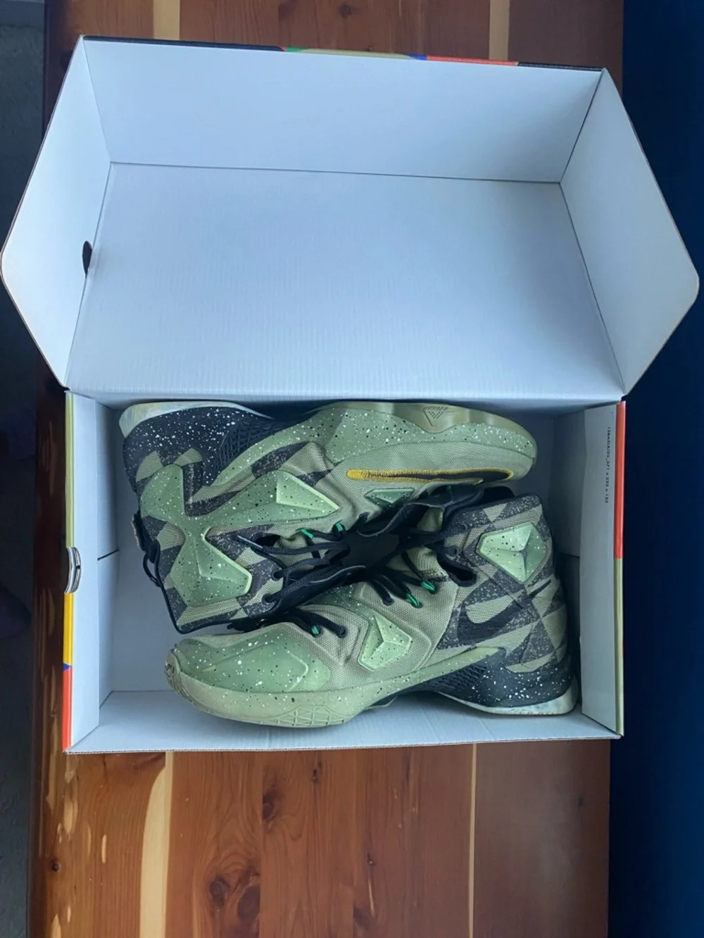 Nike Black Multicolor LeBron XIII AS Shoe Box Label - Picture 3 of 4